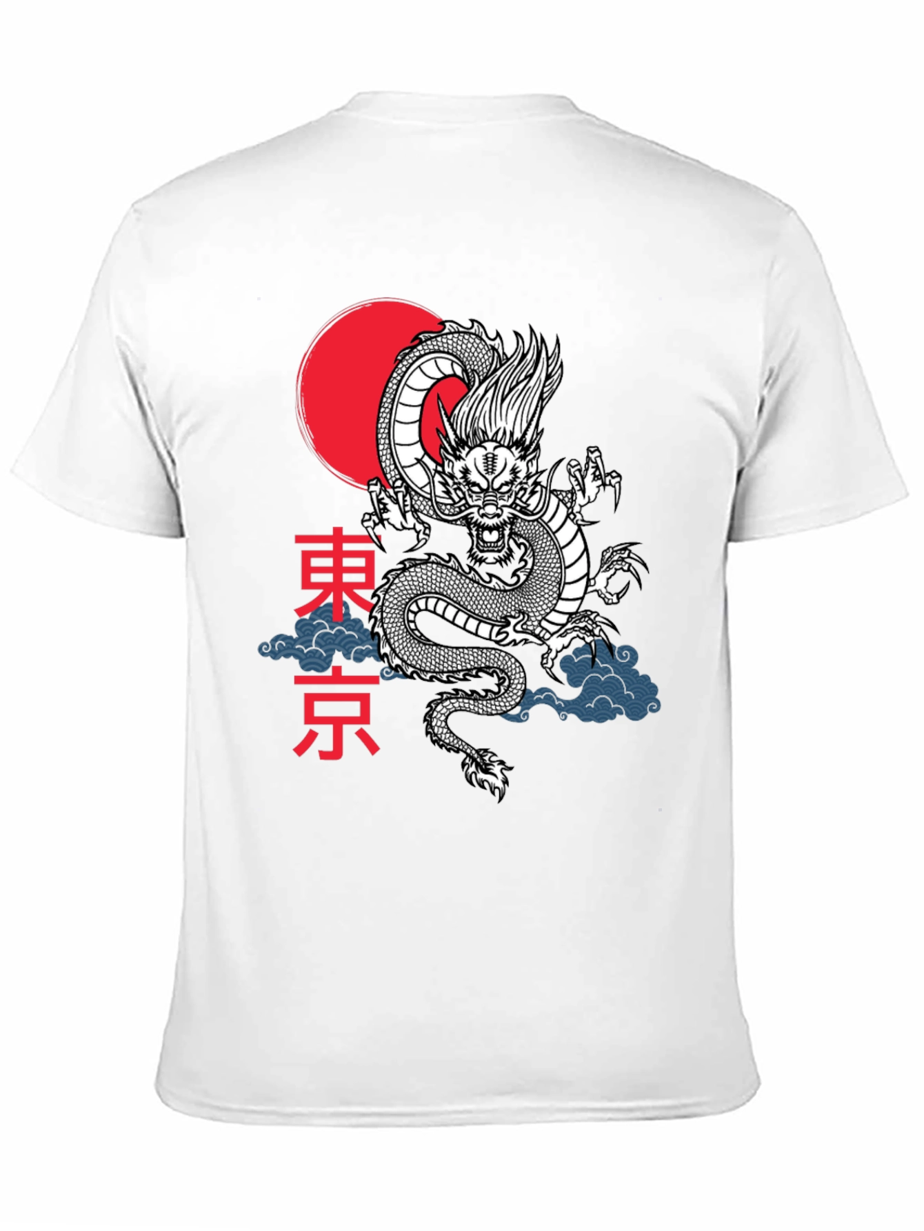 Camiseta Dragón Japonés Tokio Estilo Urbano
