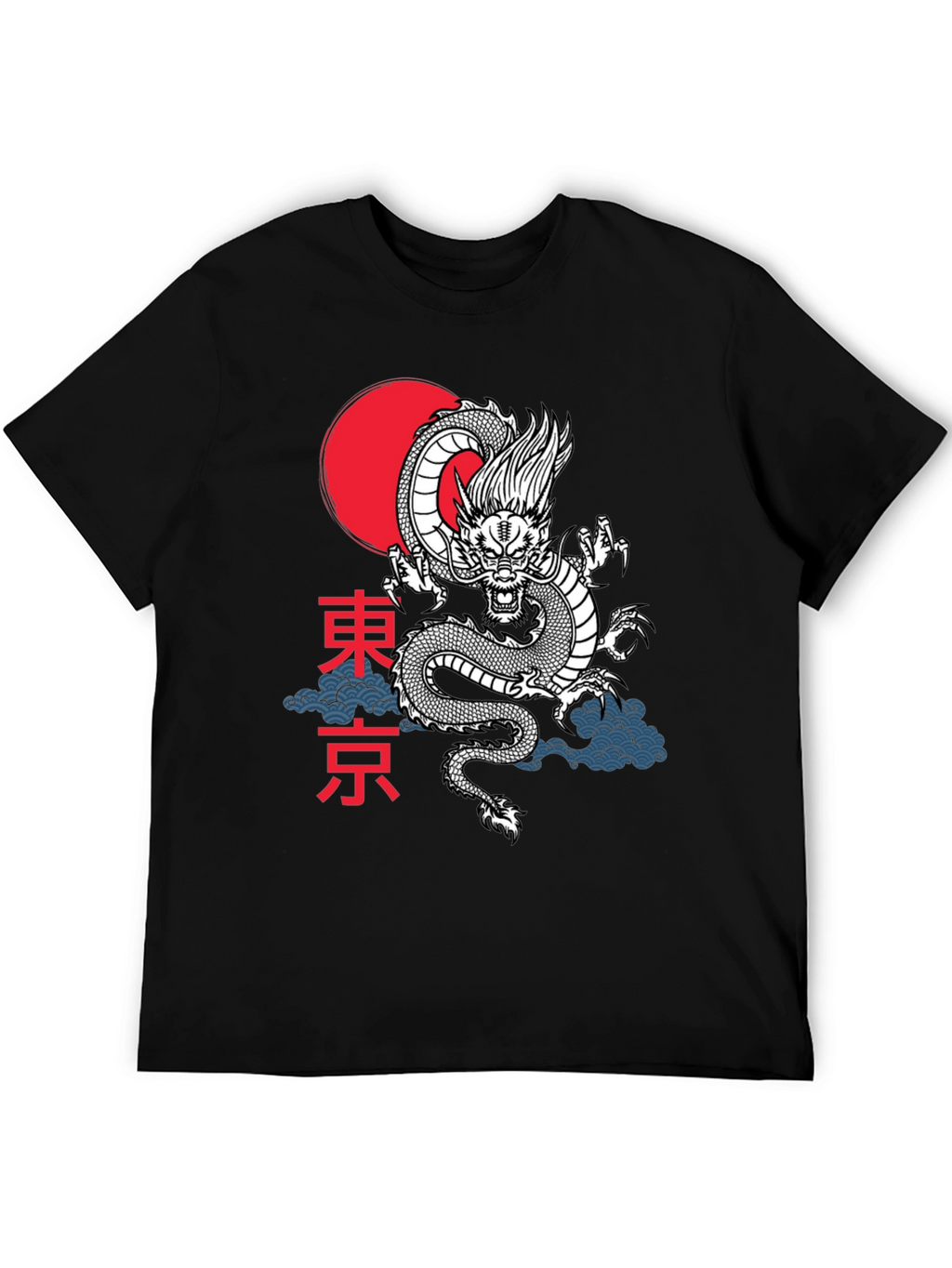 Camiseta Dragón Japonés Tokio Estilo Urbano