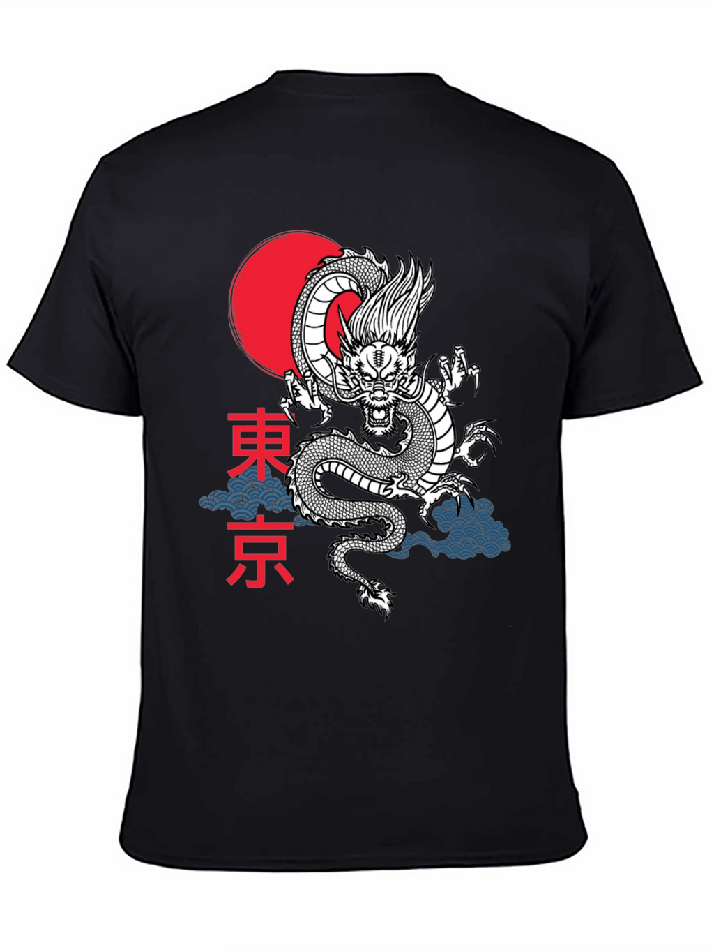 Camiseta Dragón Japonés Tokio Estilo Urbano