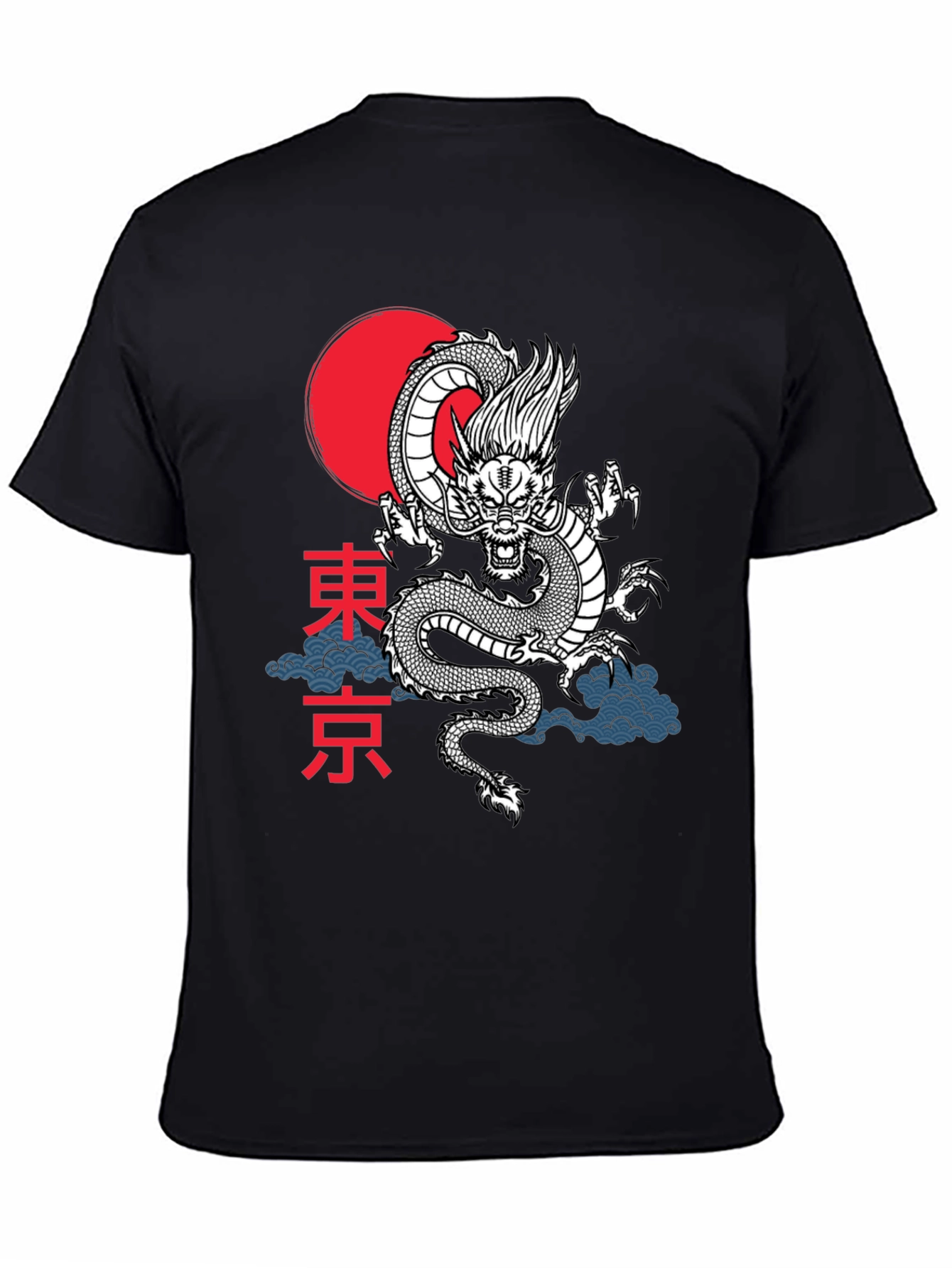 Camiseta Dragón Japonés Tokio Estilo Urbano