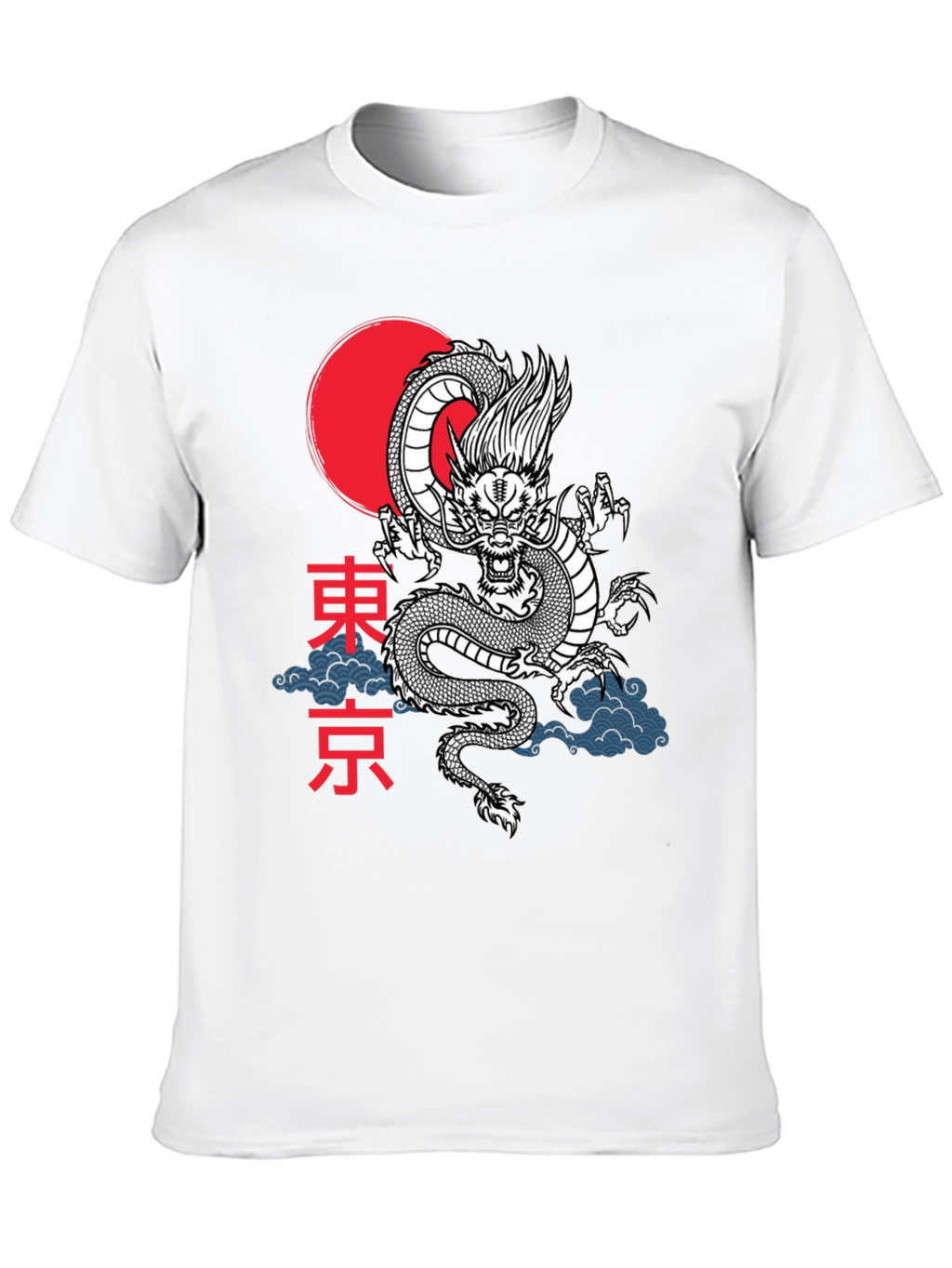 Camiseta Dragón Japonés Tokio Estilo Urbano