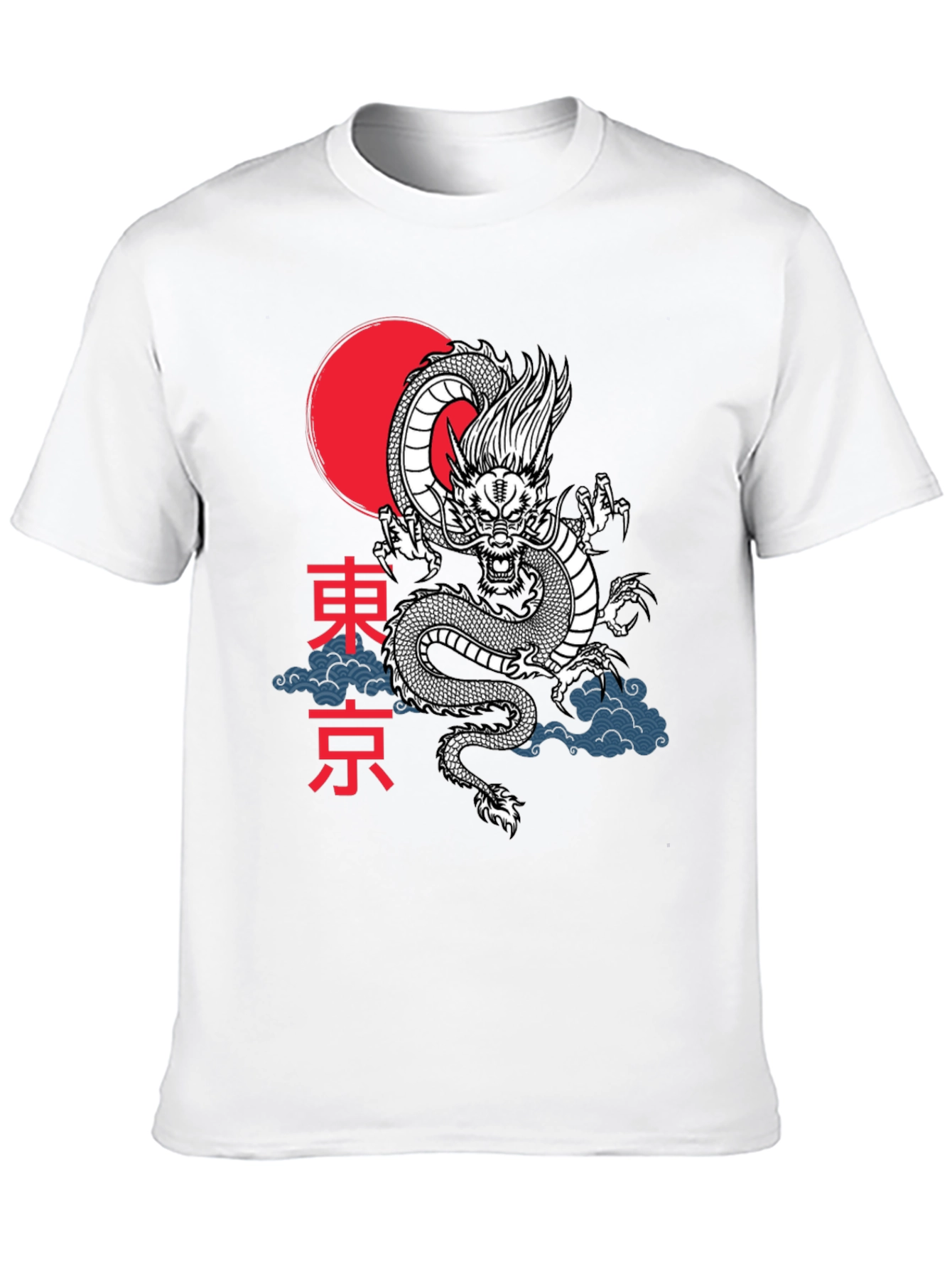 Camiseta Dragón Japonés Tokio Estilo Urbano