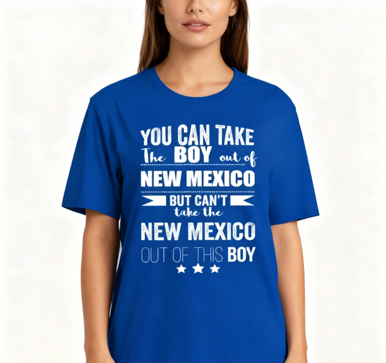 Camiseta con la Frase "No Puedes Sacar a Nuevo México de Mí" - 100% Algodón, Estilo Vintage