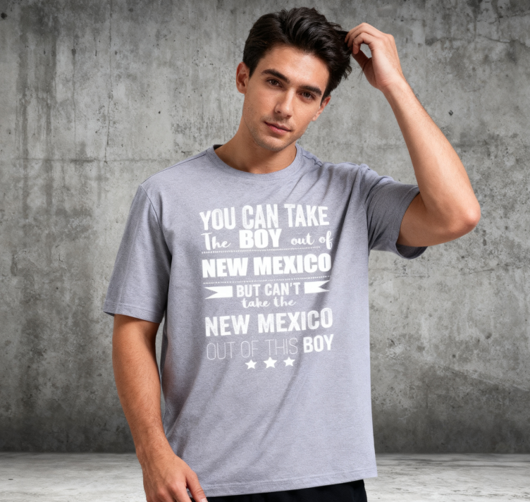 Camiseta con la Frase "No Puedes Sacar a Nuevo México de Mí" - 100% Algodón, Estilo Vintage