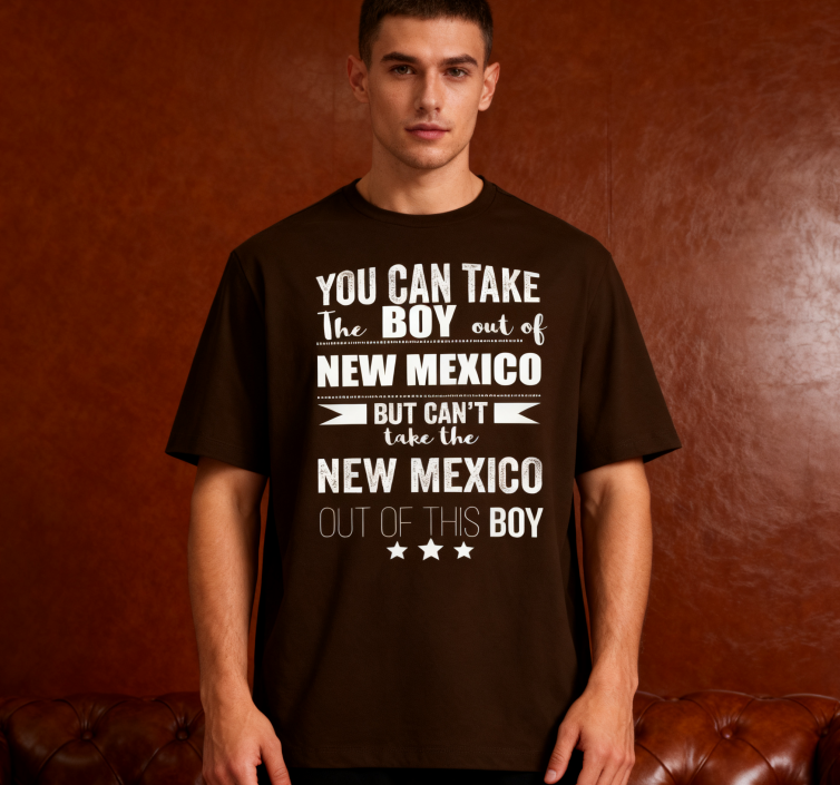 Camiseta con la Frase "No Puedes Sacar a Nuevo México de Mí" - 100% Algodón, Estilo Vintage