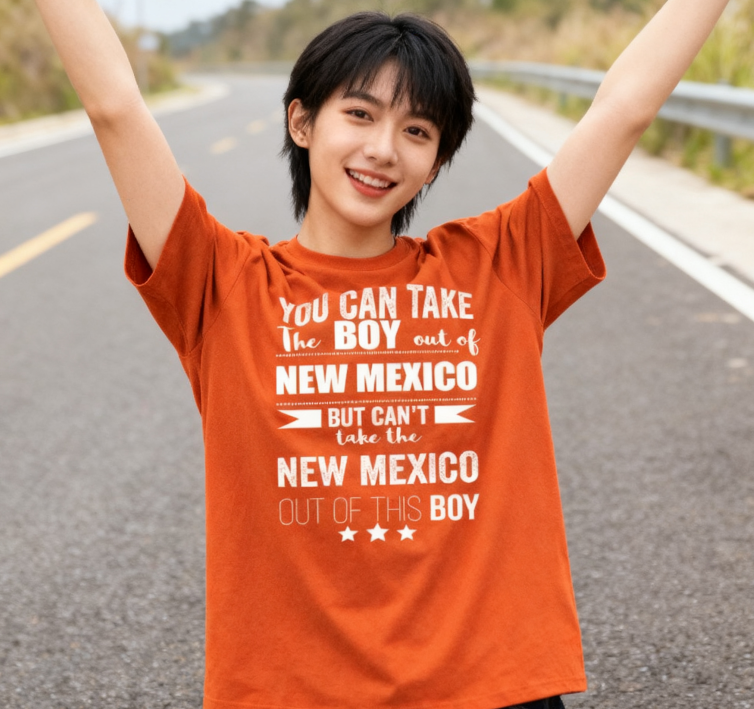 Camiseta con la Frase "No Puedes Sacar a Nuevo México de Mí" - 100% Algodón, Estilo Vintage
