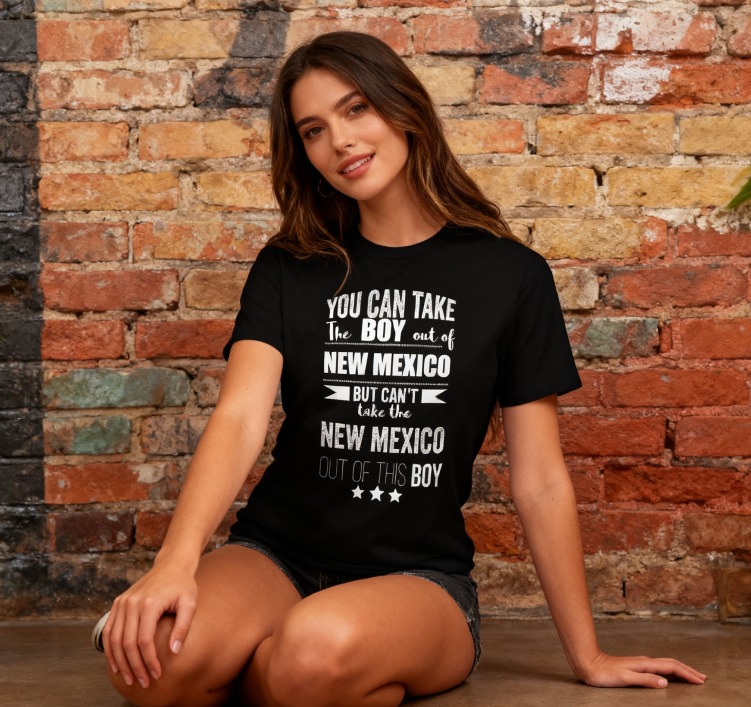Camiseta con la Frase "No Puedes Sacar a Nuevo México de Mí" - 100% Algodón, Estilo Vintage
