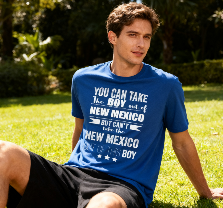Camiseta con la Frase "No Puedes Sacar a Nuevo México de Mí" - 100% Algodón, Estilo Vintage