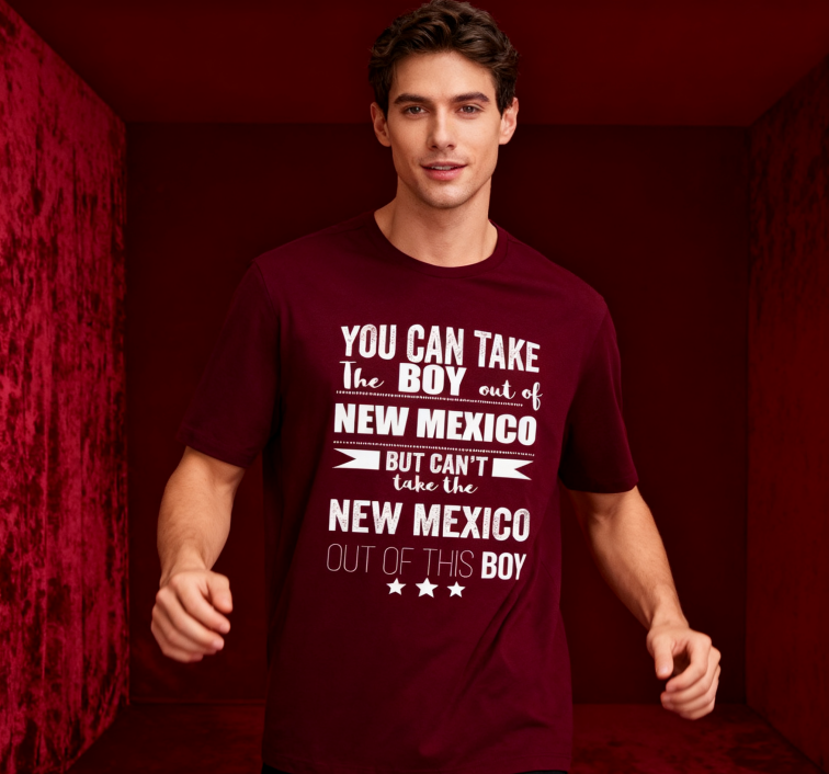 Camiseta con la Frase "No Puedes Sacar a Nuevo México de Mí" - 100% Algodón, Estilo Vintage