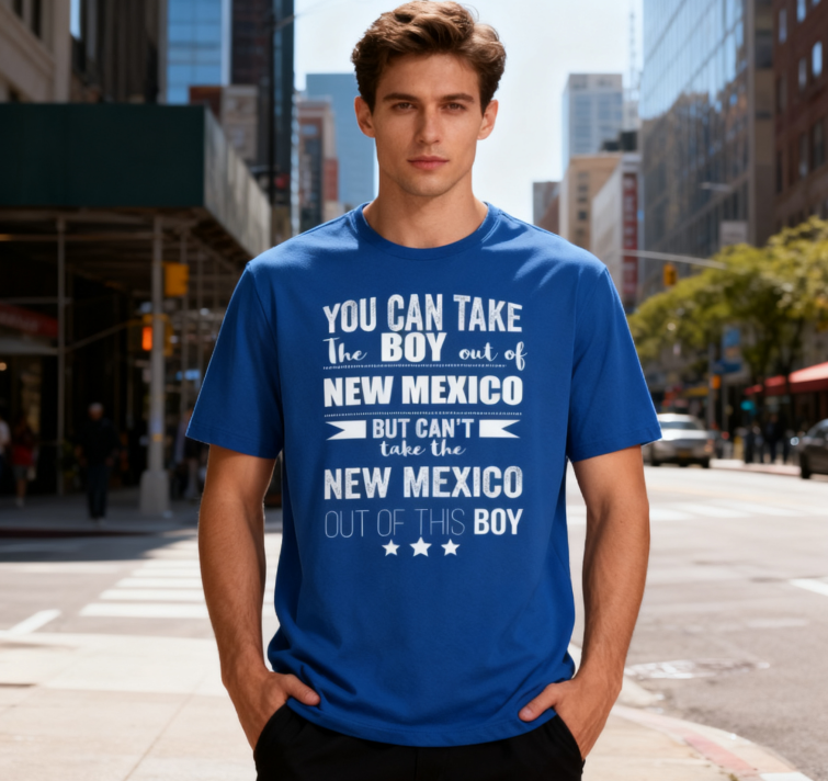 Camiseta con la Frase "No Puedes Sacar a Nuevo México de Mí" - 100% Algodón, Estilo Vintage