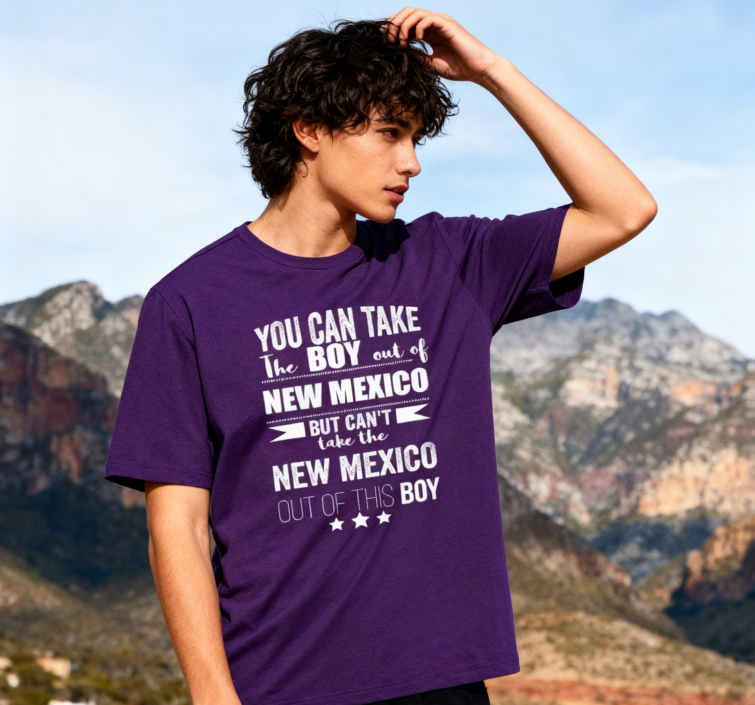 Camiseta con la Frase "No Puedes Sacar a Nuevo México de Mí" - 100% Algodón, Estilo Vintage
