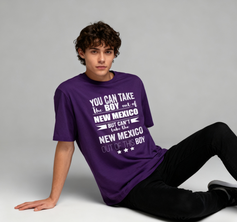 Camiseta con la Frase "No Puedes Sacar a Nuevo México de Mí" - 100% Algodón, Estilo Vintage