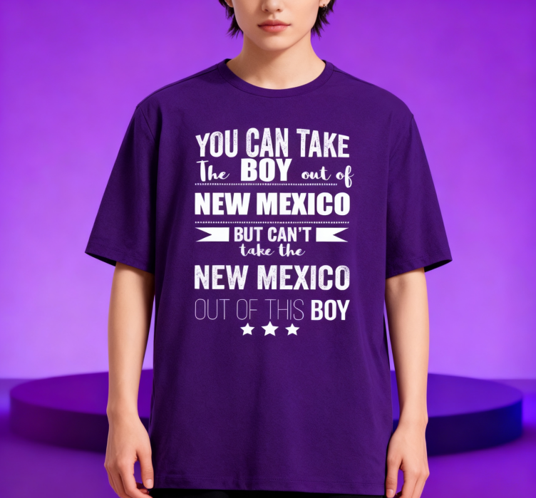 Camiseta con la Frase "No Puedes Sacar a Nuevo México de Mí" - 100% Algodón, Estilo Vintage