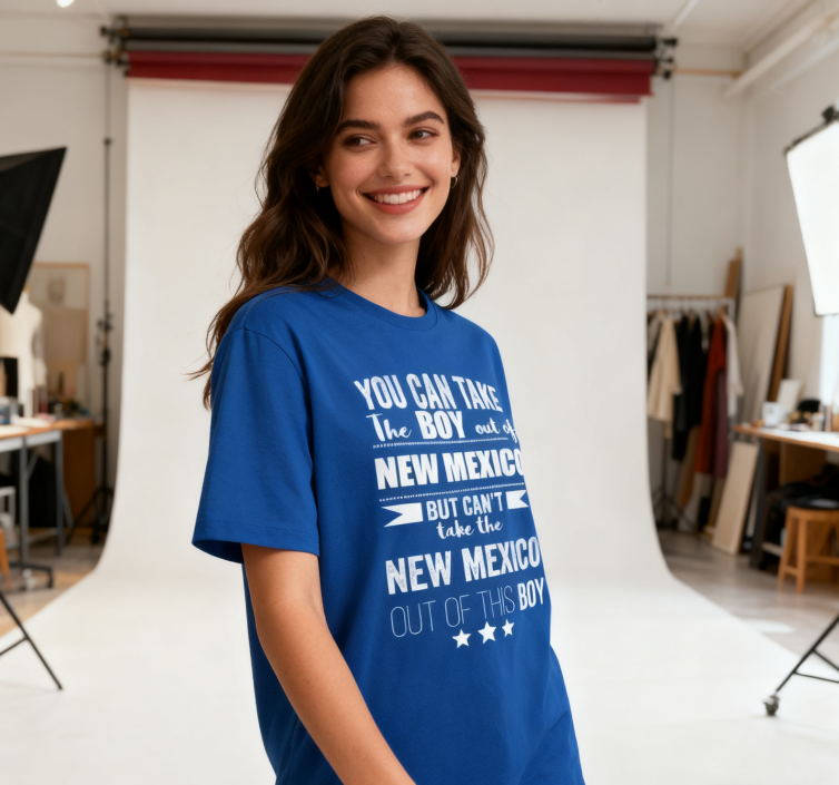 Camiseta con la Frase "No Puedes Sacar a Nuevo México de Mí" - 100% Algodón, Estilo Vintage