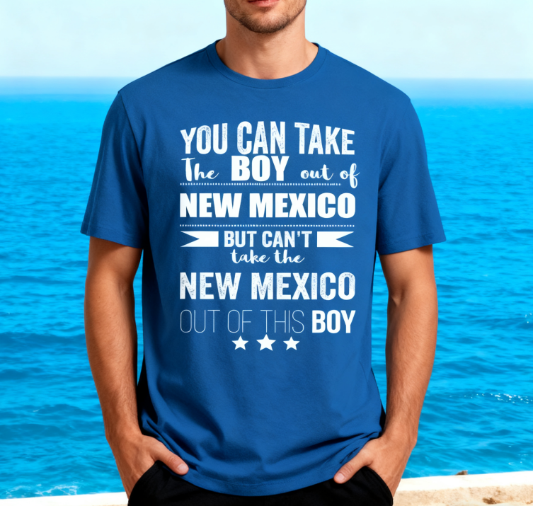 Camiseta con la Frase "No Puedes Sacar a Nuevo México de Mí" - 100% Algodón, Estilo Vintage