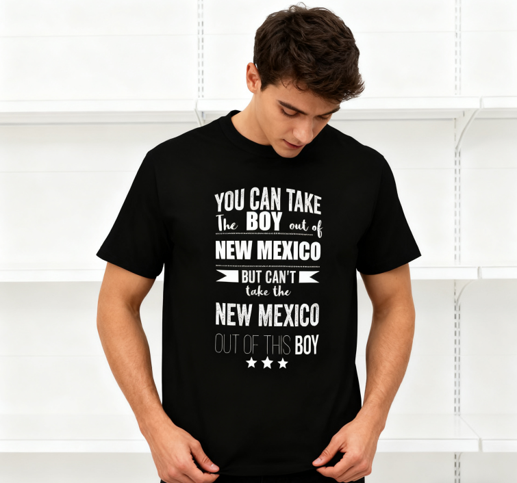 Camiseta con la Frase "No Puedes Sacar a Nuevo México de Mí" - 100% Algodón, Estilo Vintage