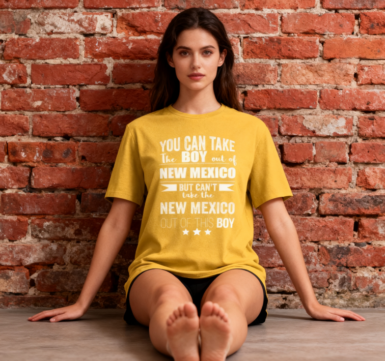 Camiseta con la Frase "No Puedes Sacar a Nuevo México de Mí" - 100% Algodón, Estilo Vintage