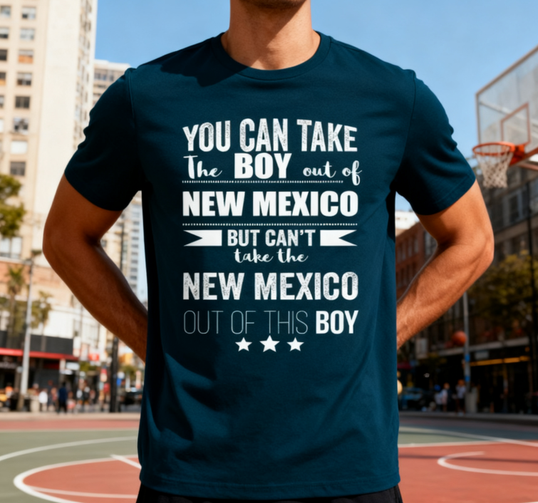Camiseta con la Frase "No Puedes Sacar a Nuevo México de Mí" - 100% Algodón, Estilo Vintage
