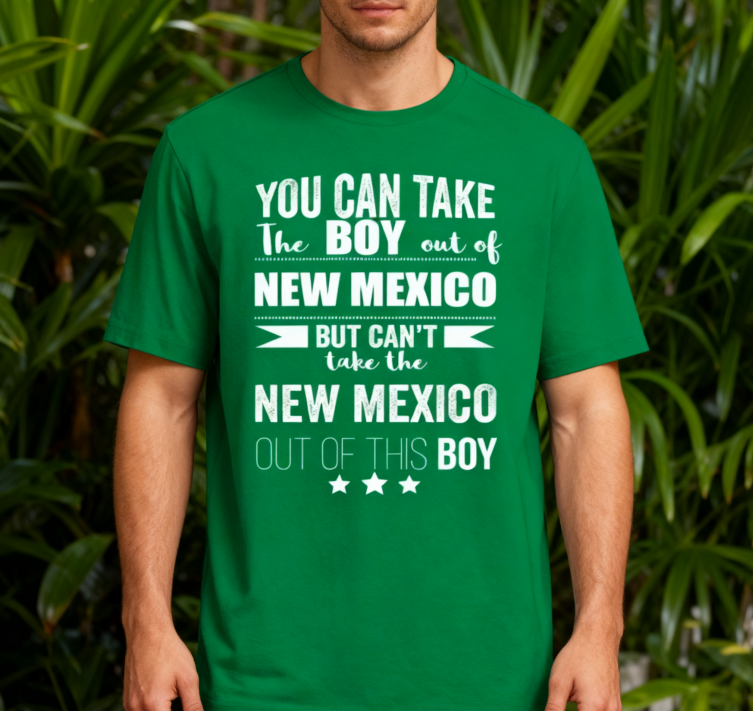 Camiseta con la Frase "No Puedes Sacar a Nuevo México de Mí" - 100% Algodón, Estilo Vintage