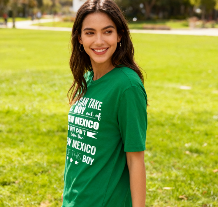 Camiseta con la Frase "No Puedes Sacar a Nuevo México de Mí" - 100% Algodón, Estilo Vintage