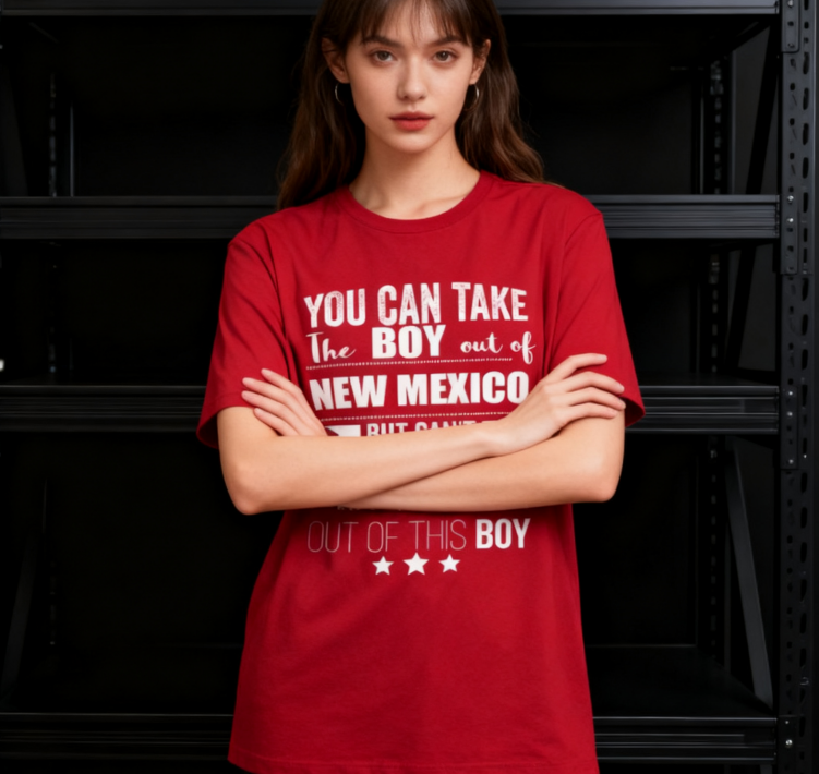 Camiseta con la Frase "No Puedes Sacar a Nuevo México de Mí" - 100% Algodón, Estilo Vintage