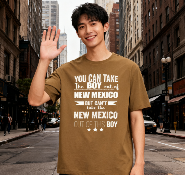 Camiseta con la Frase "No Puedes Sacar a Nuevo México de Mí" - 100% Algodón, Estilo Vintage