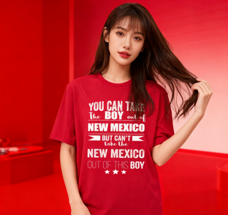 Camiseta con la Frase "No Puedes Sacar a Nuevo México de Mí" - 100% Algodón, Estilo Vintage