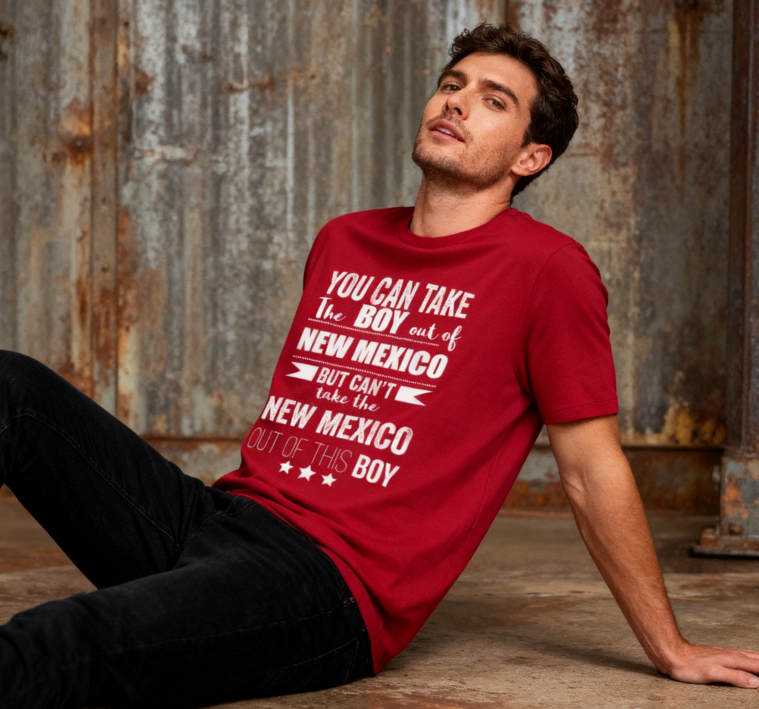 Camiseta con la Frase "No Puedes Sacar a Nuevo México de Mí" - 100% Algodón, Estilo Vintage