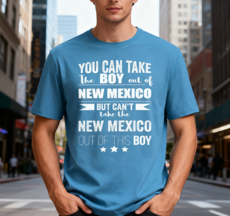 Camiseta con la Frase "No Puedes Sacar a Nuevo México de Mí" - 100% Algodón, Estilo Vintage