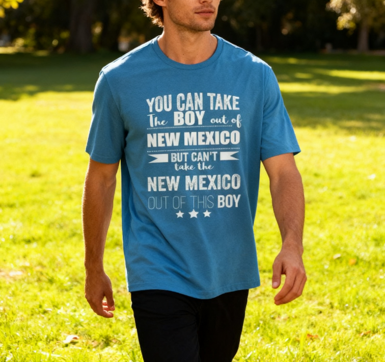 Camiseta con la Frase "No Puedes Sacar a Nuevo México de Mí" - 100% Algodón, Estilo Vintage