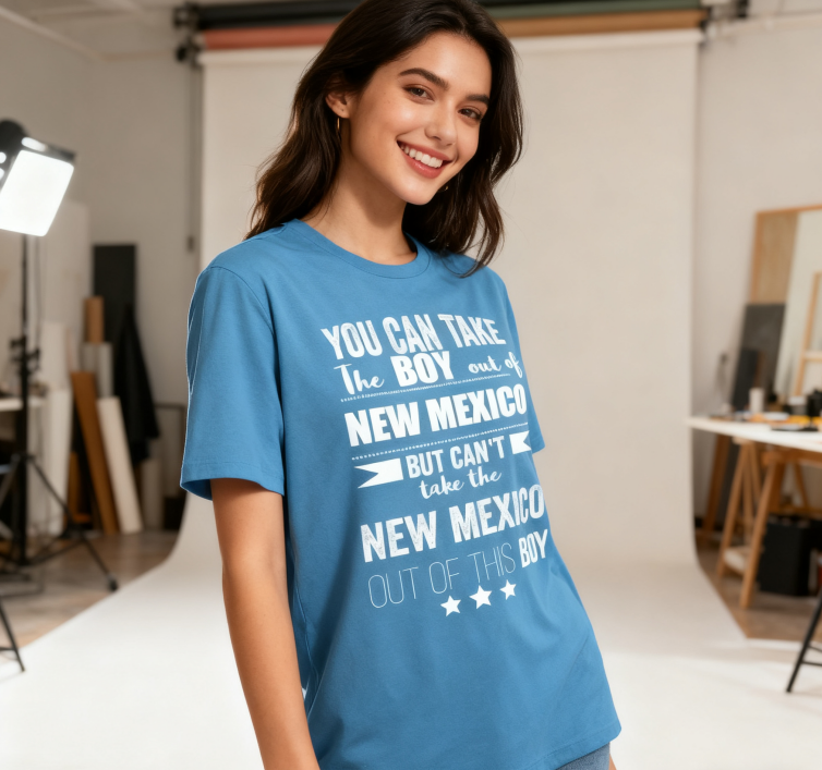 Camiseta con la Frase "No Puedes Sacar a Nuevo México de Mí" - 100% Algodón, Estilo Vintage