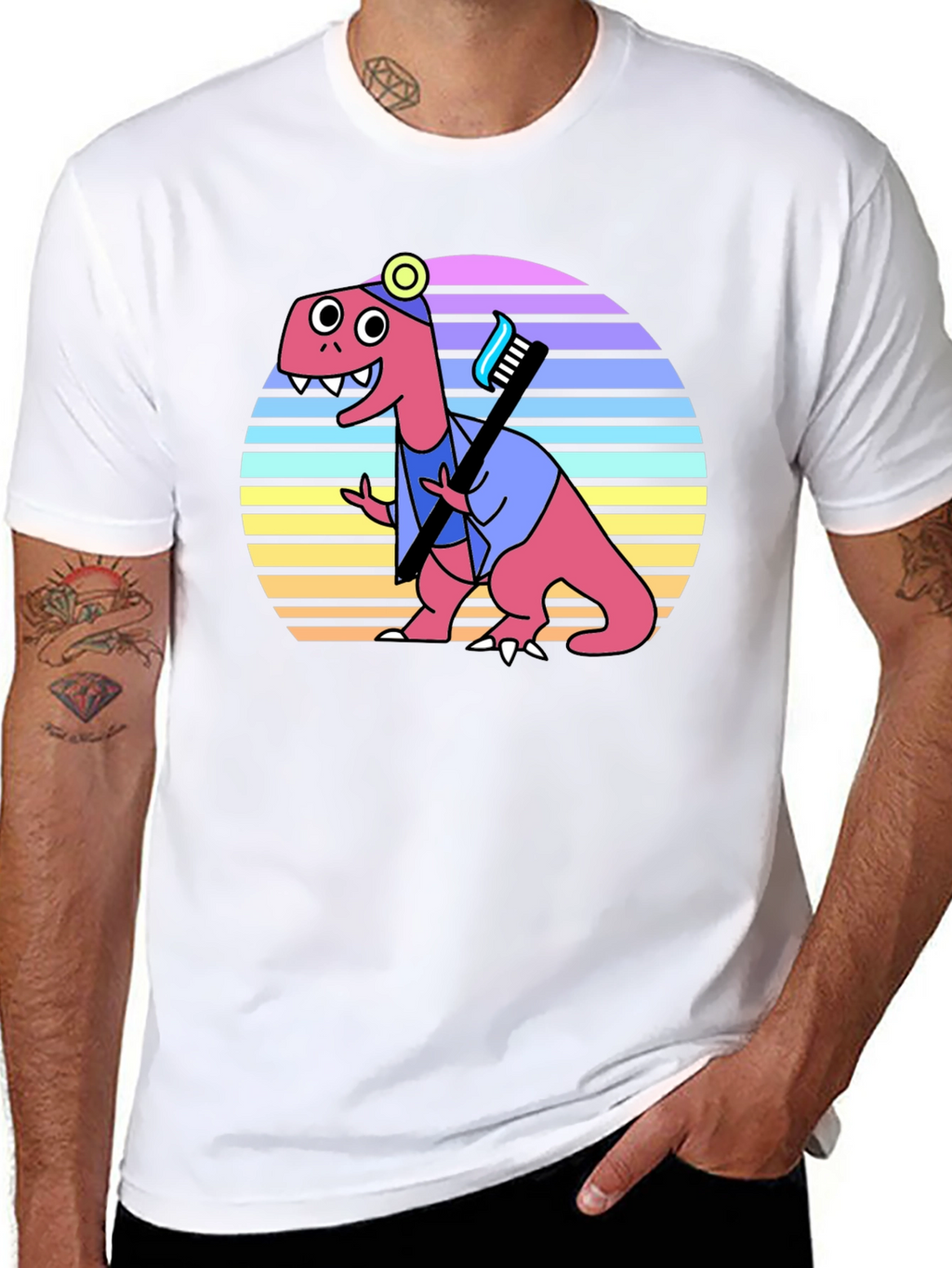 Camiseta Divertida de Dentista Dinosaurio