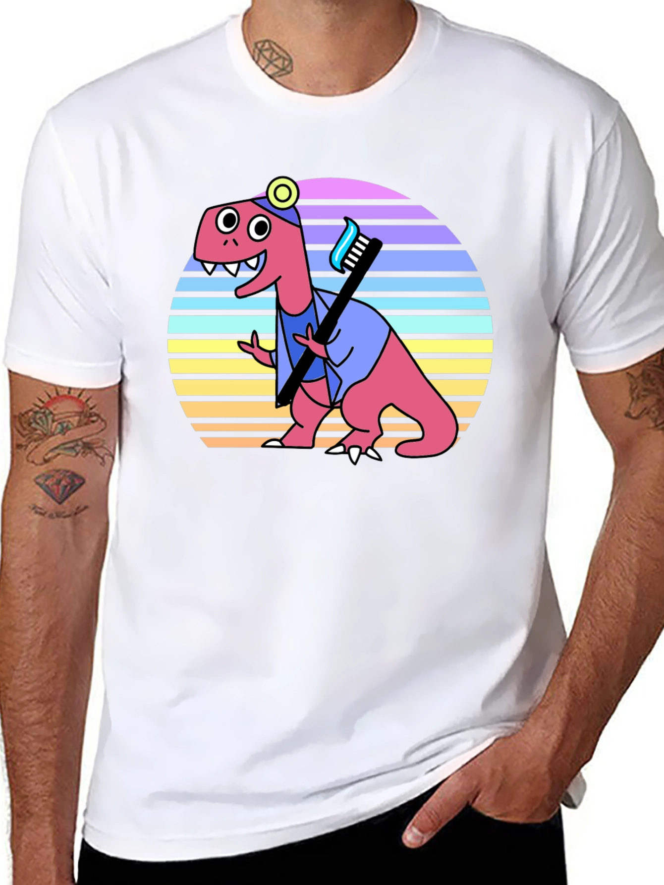 Camiseta Divertida de Dentista Dinosaurio