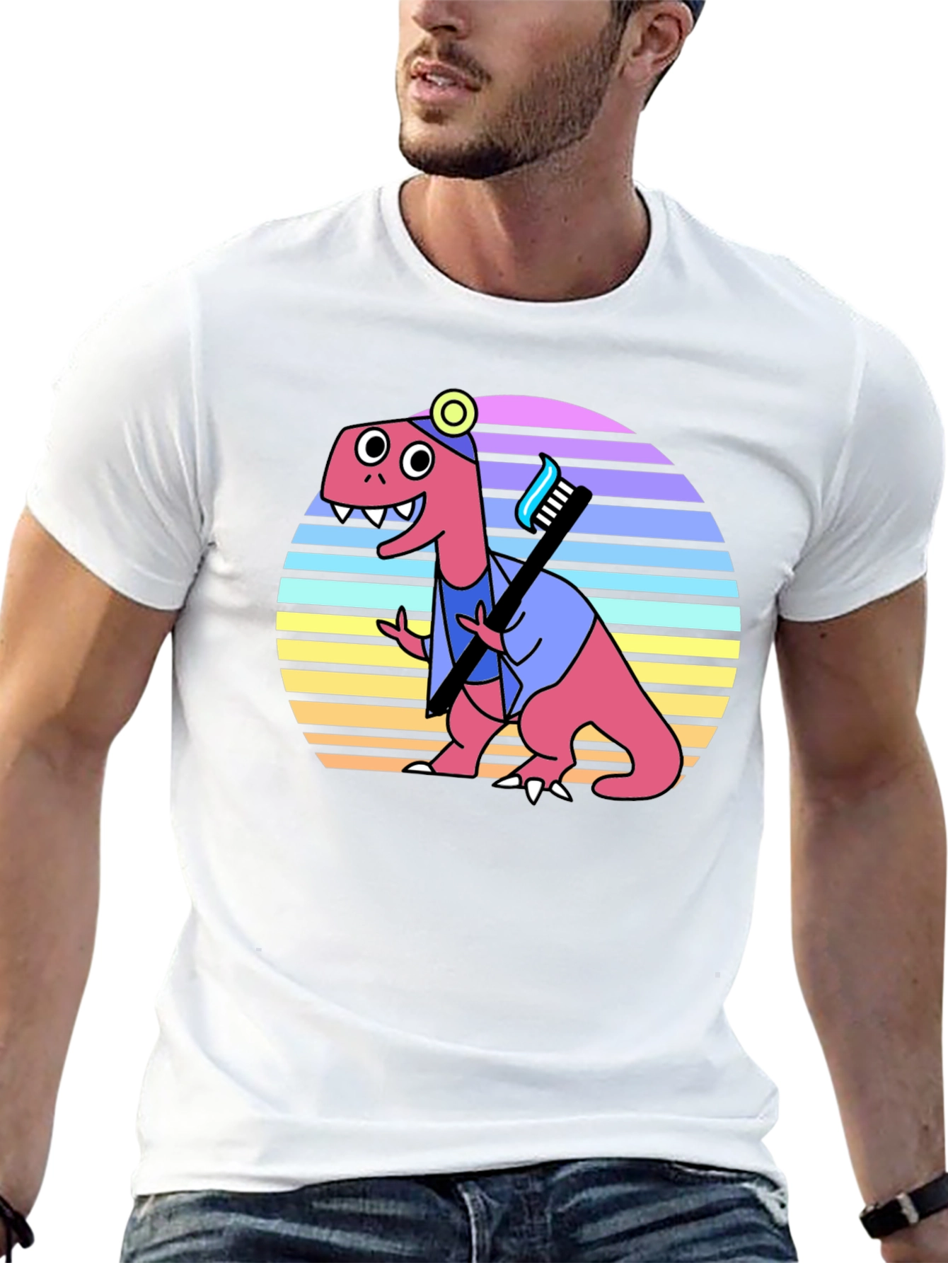Camiseta Divertida de Dentista Dinosaurio
