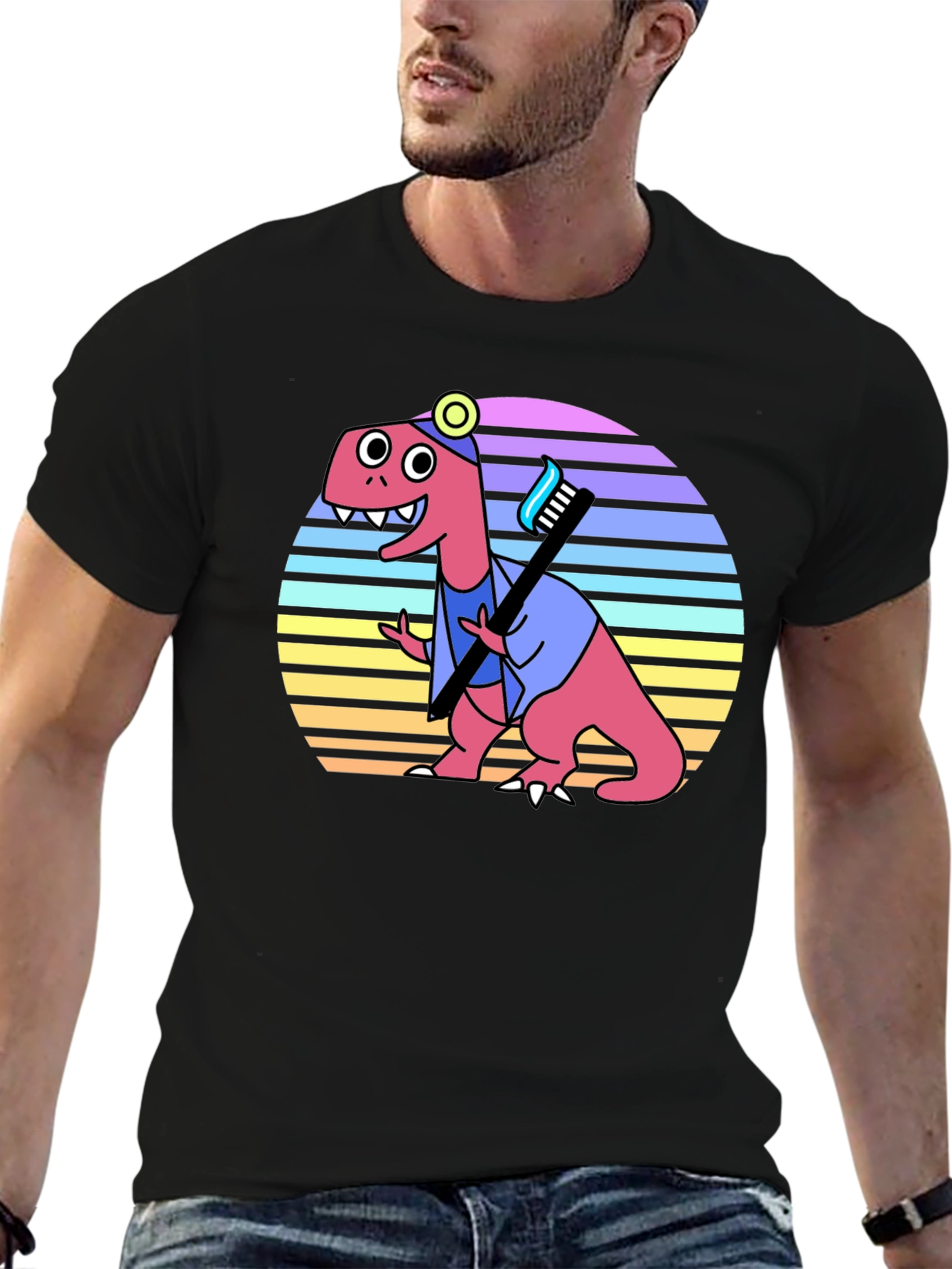 Camiseta Divertida de Dentista Dinosaurio