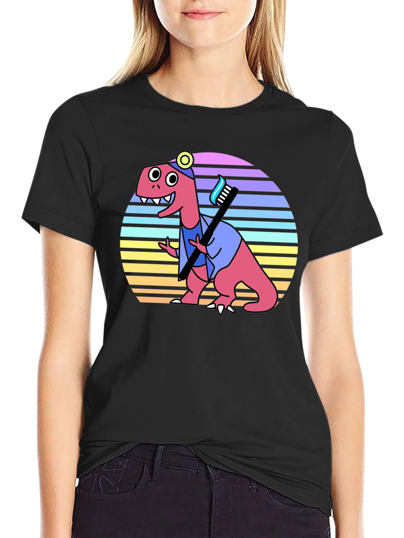 Camiseta Divertida de Dentista Dinosaurio