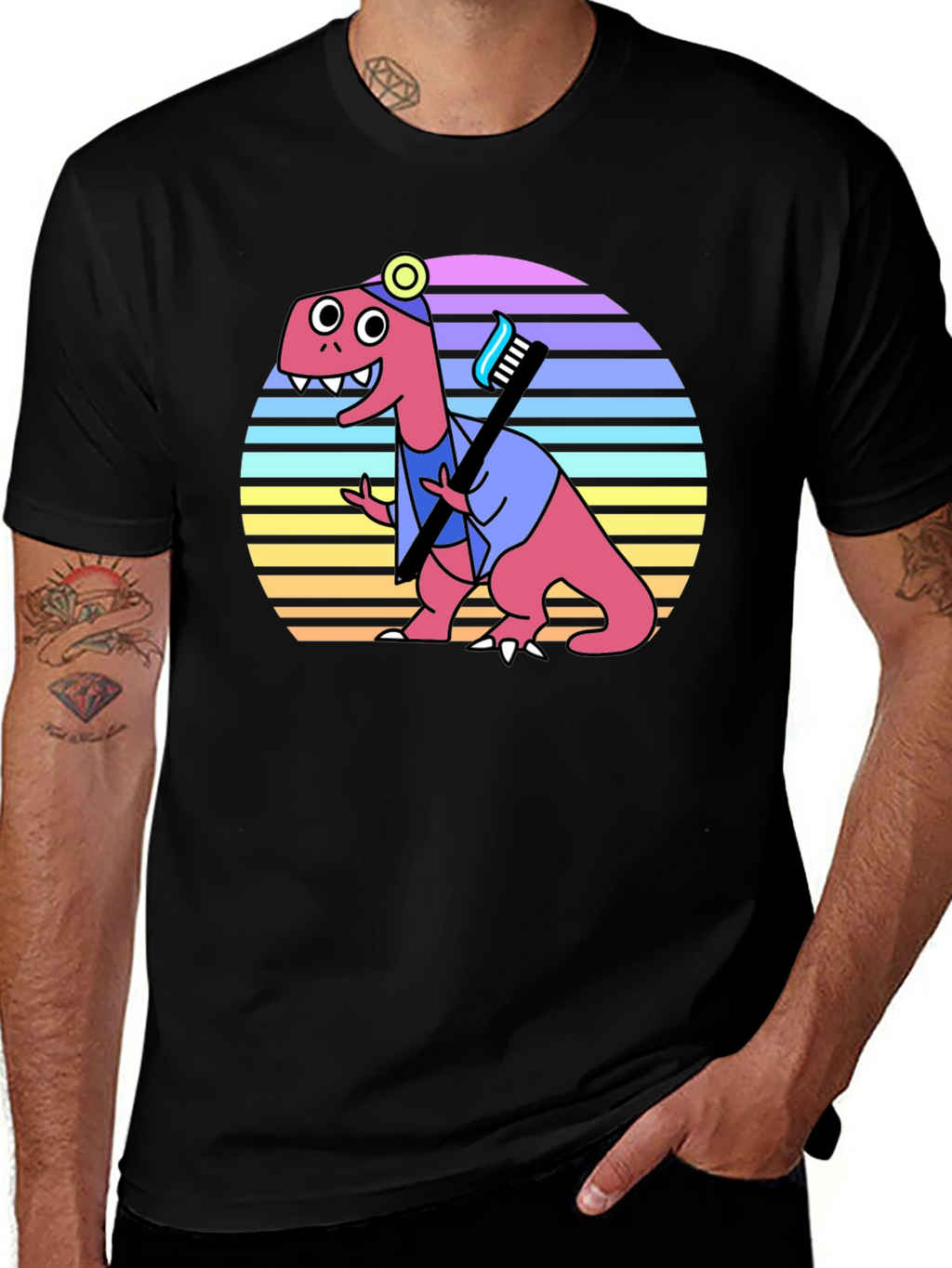 Camiseta Divertida de Dentista Dinosaurio