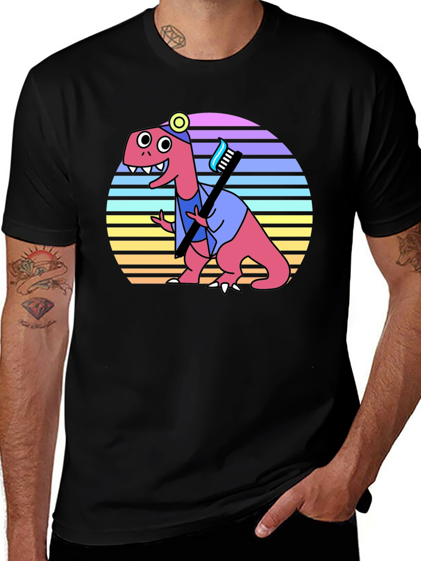 Camiseta Divertida de Dentista Dinosaurio