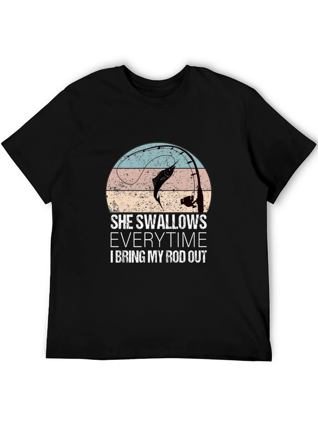Camiseta gráfica de pesca con diseño divertido
