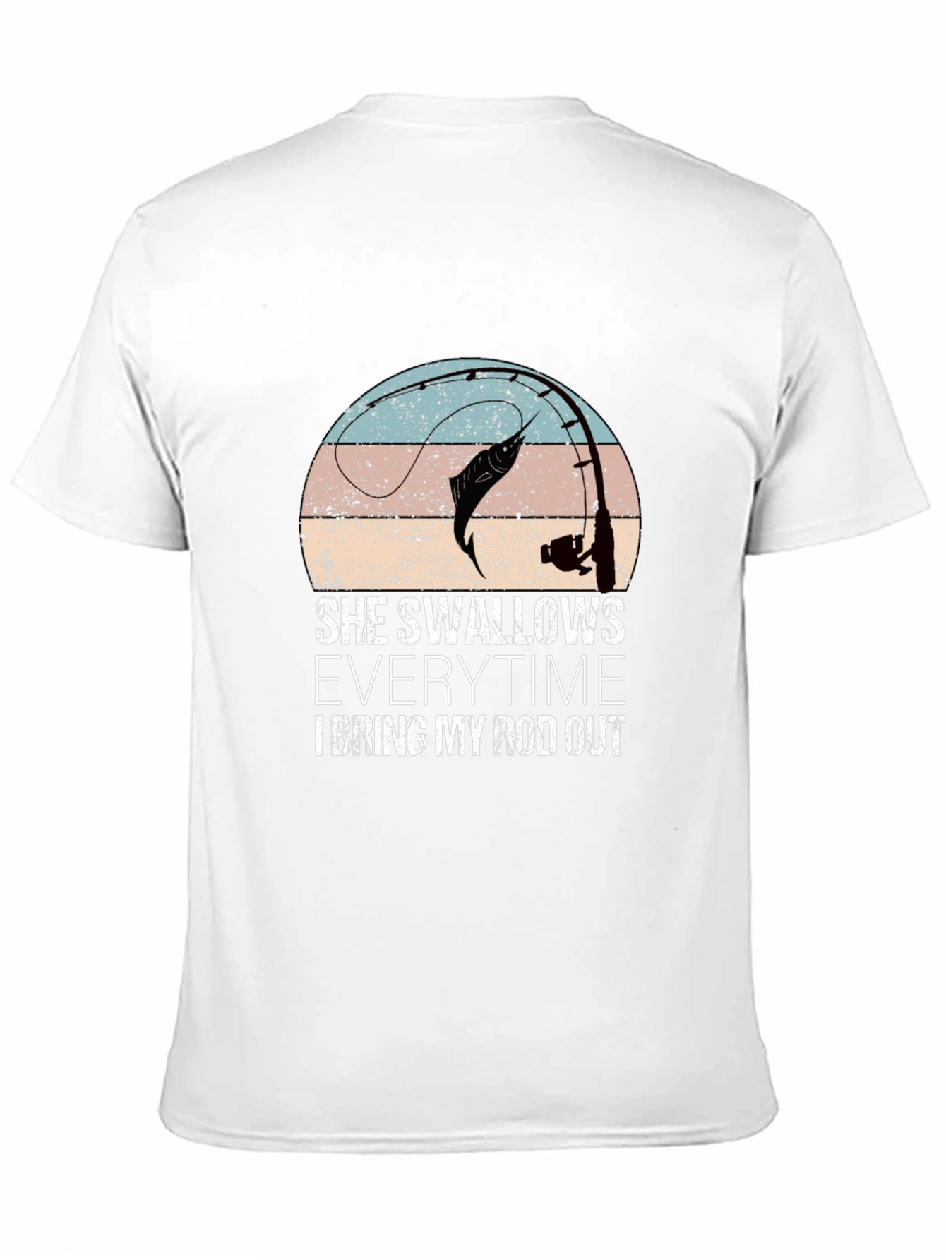 Camiseta gráfica de pesca con diseño divertido