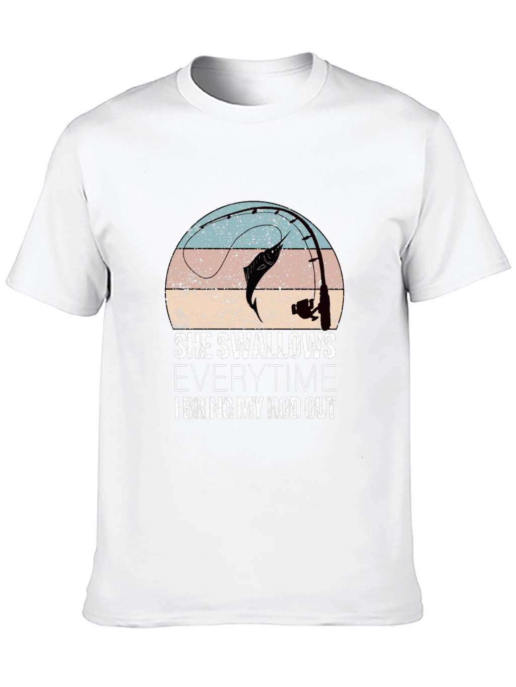 Camiseta gráfica de pesca con diseño divertido