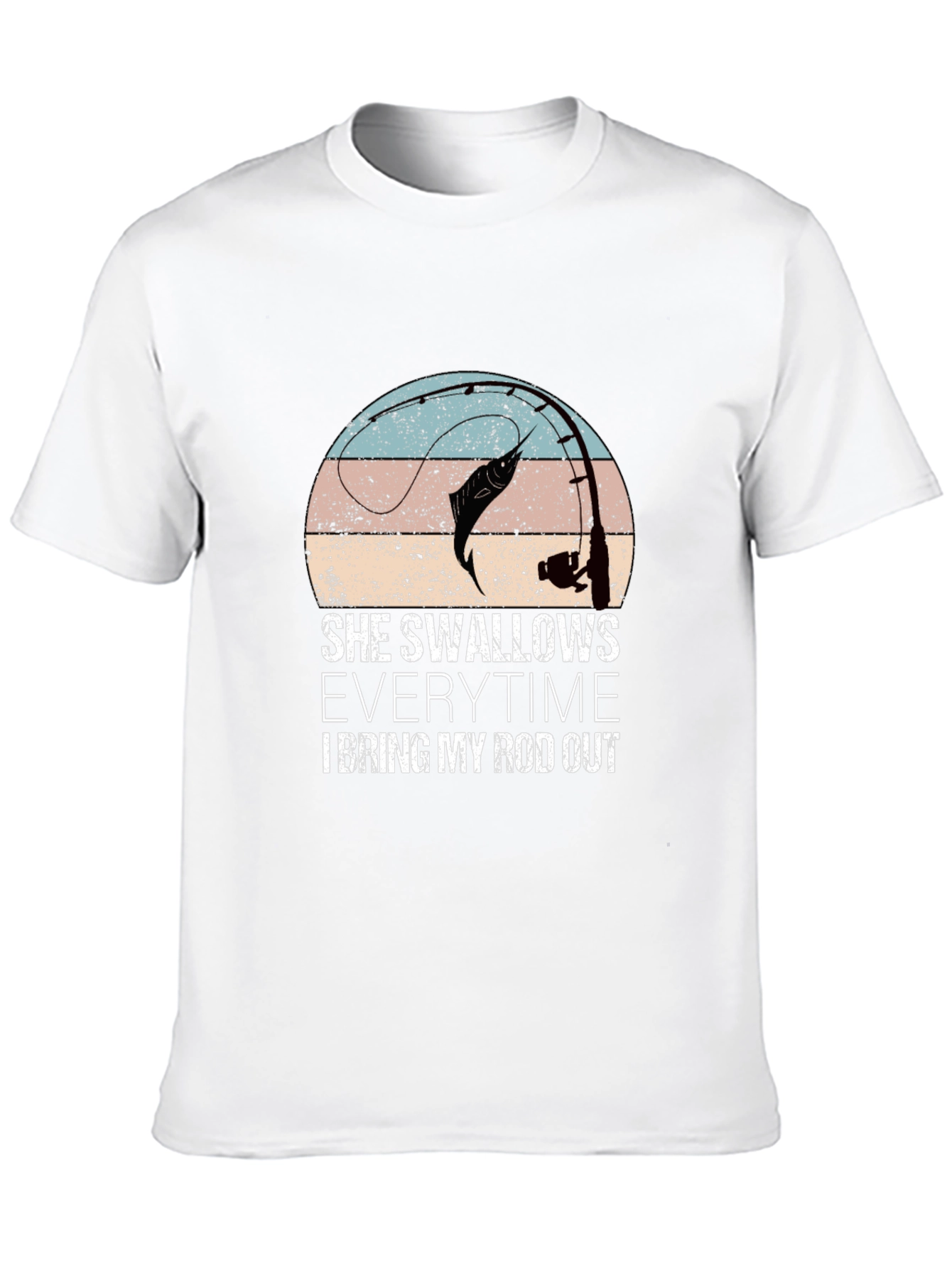 Camiseta gráfica de pesca con diseño divertido
