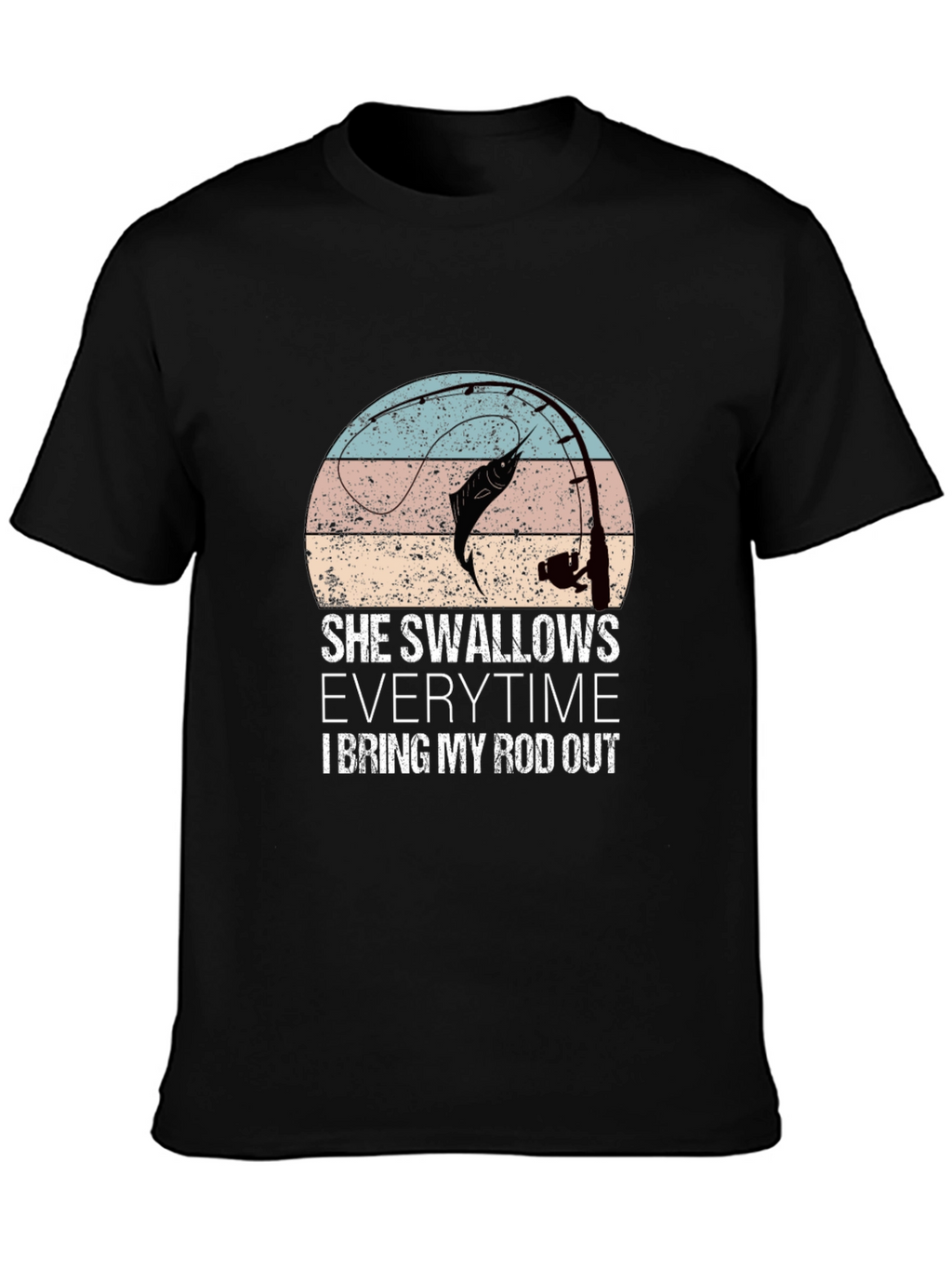 Camiseta gráfica de pesca con diseño divertido