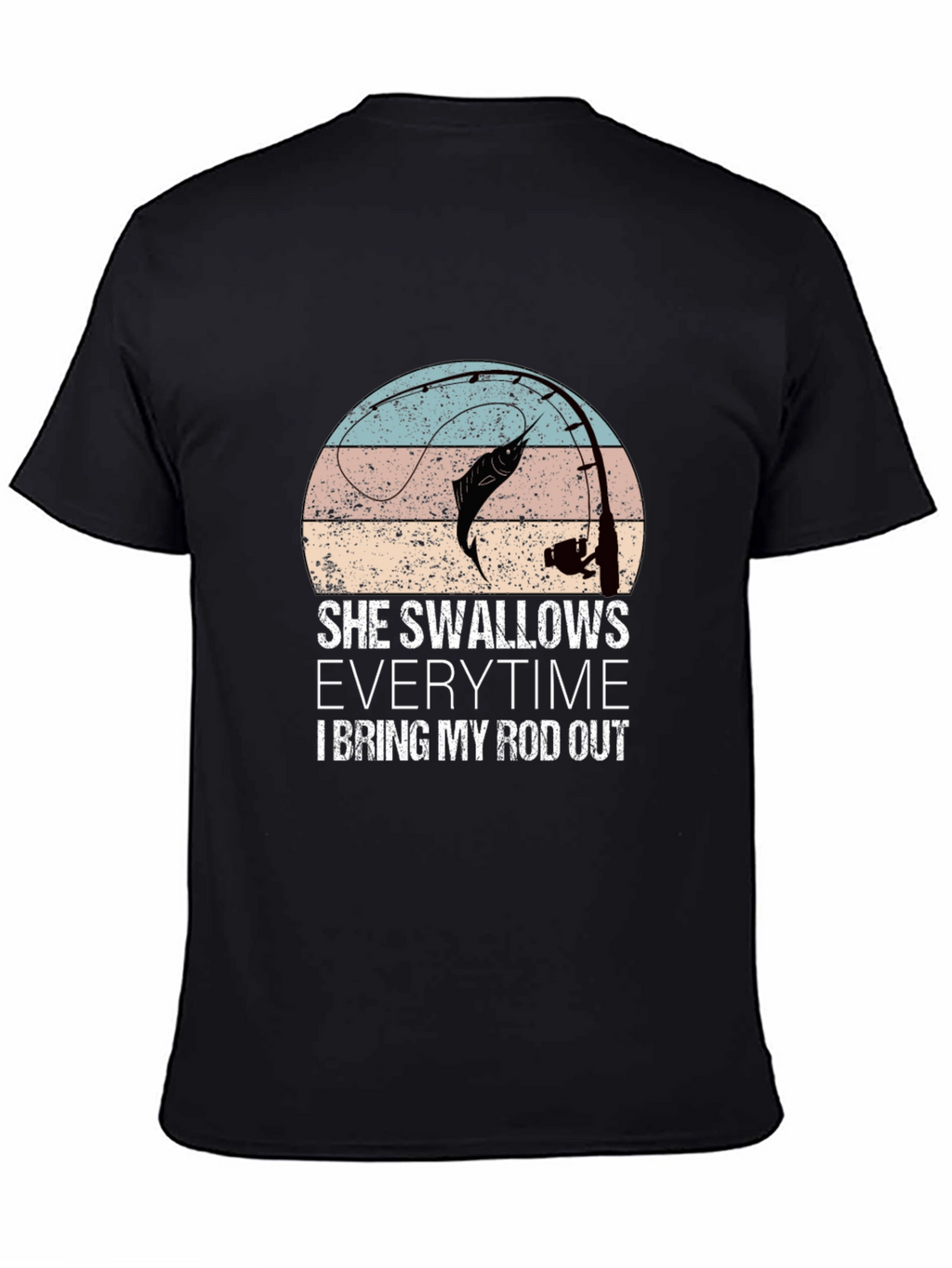 Camiseta gráfica de pesca con diseño divertido