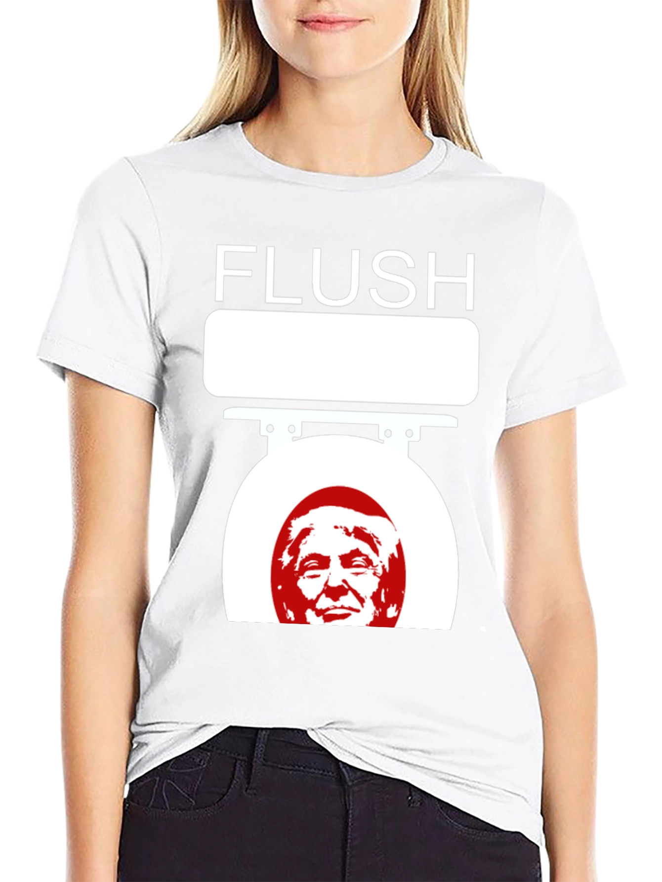 Camiseta Flush Trump Negra para Adulto
