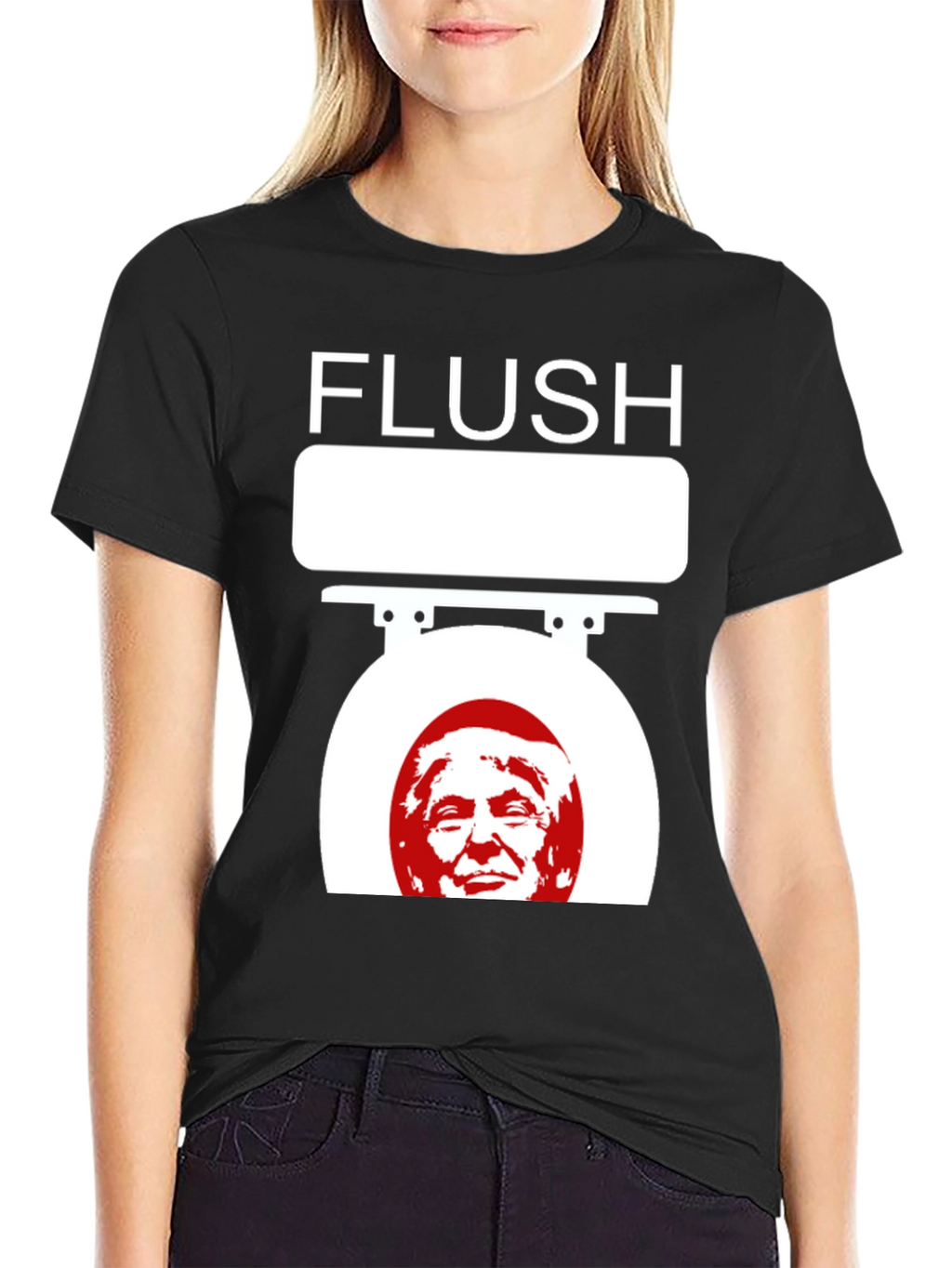 Camiseta Flush Trump Negra para Adulto