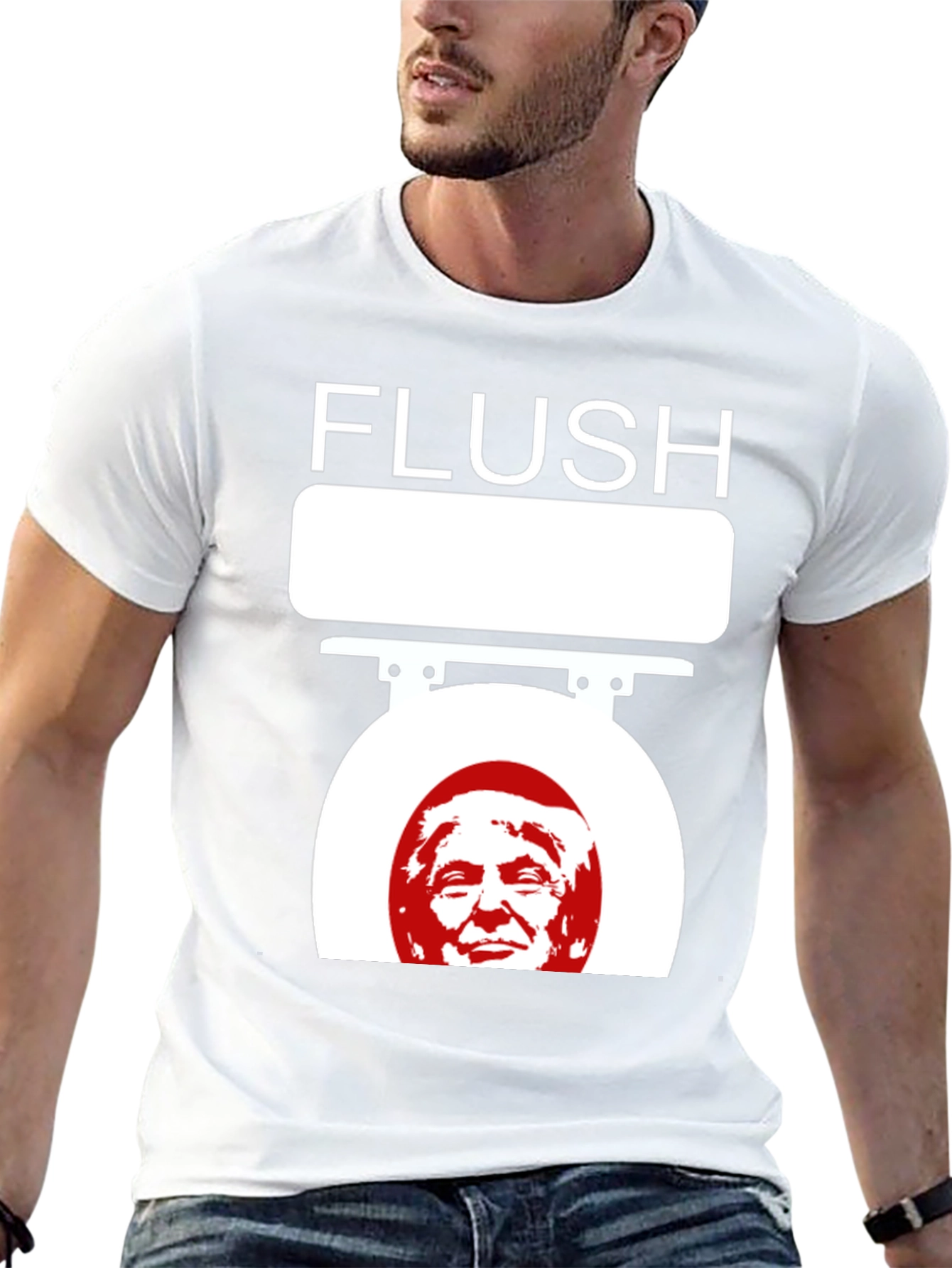 Camiseta Flush Trump Negra para Adulto