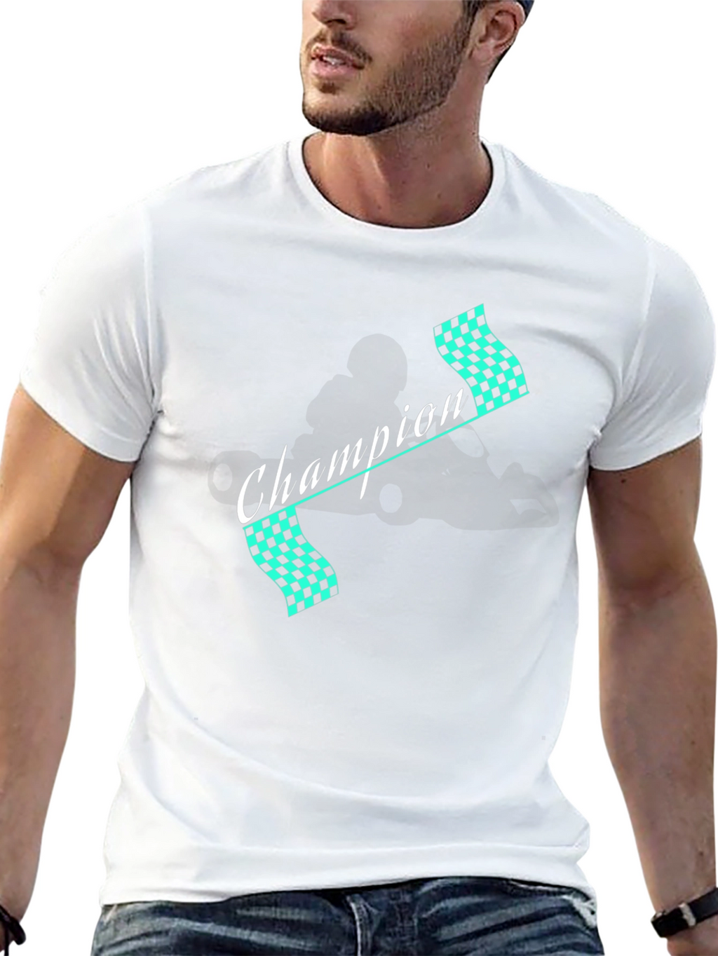 Camiseta Champion Racing Negra Algodón Hombre