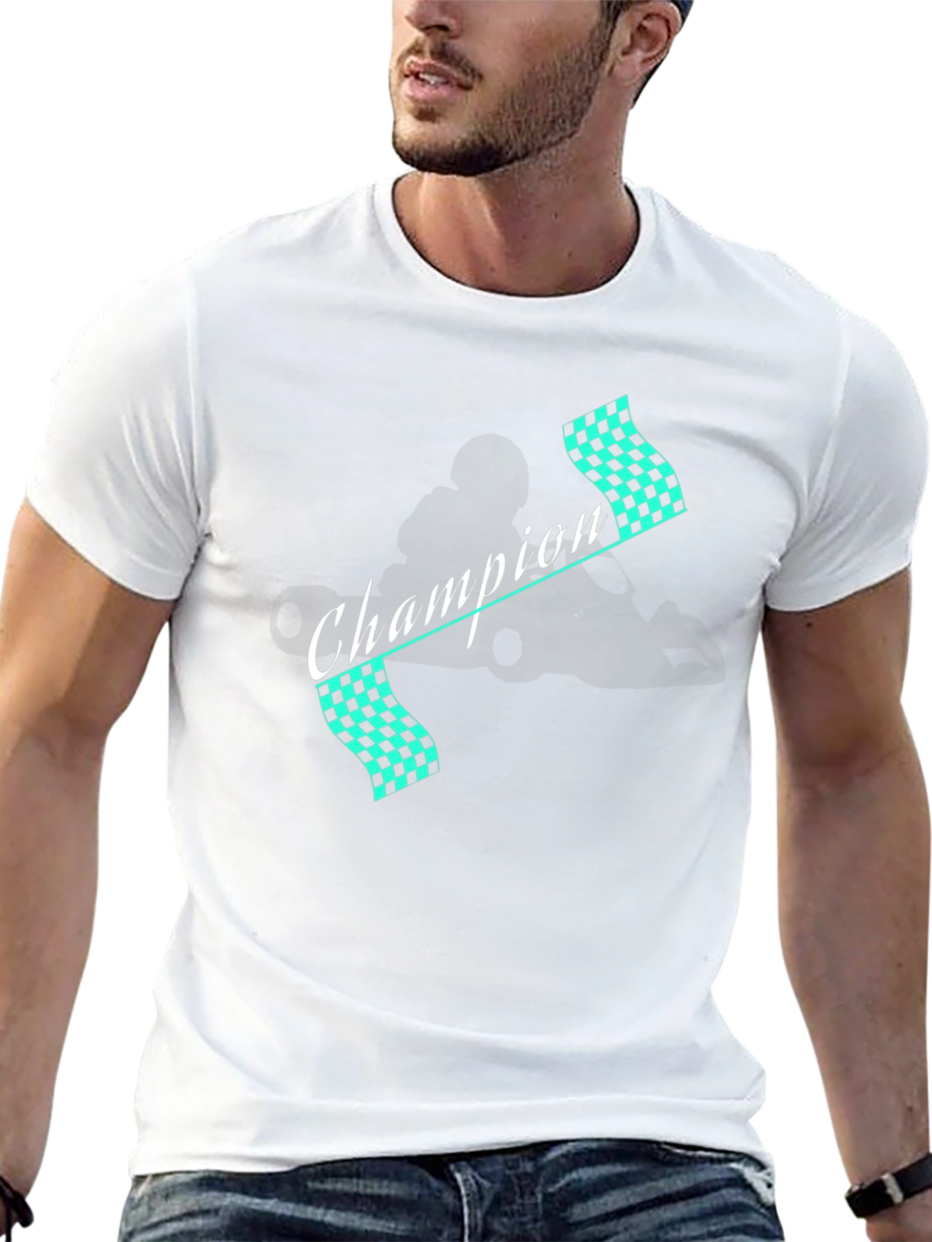 Camiseta Champion Racing Negra Algodón Hombre