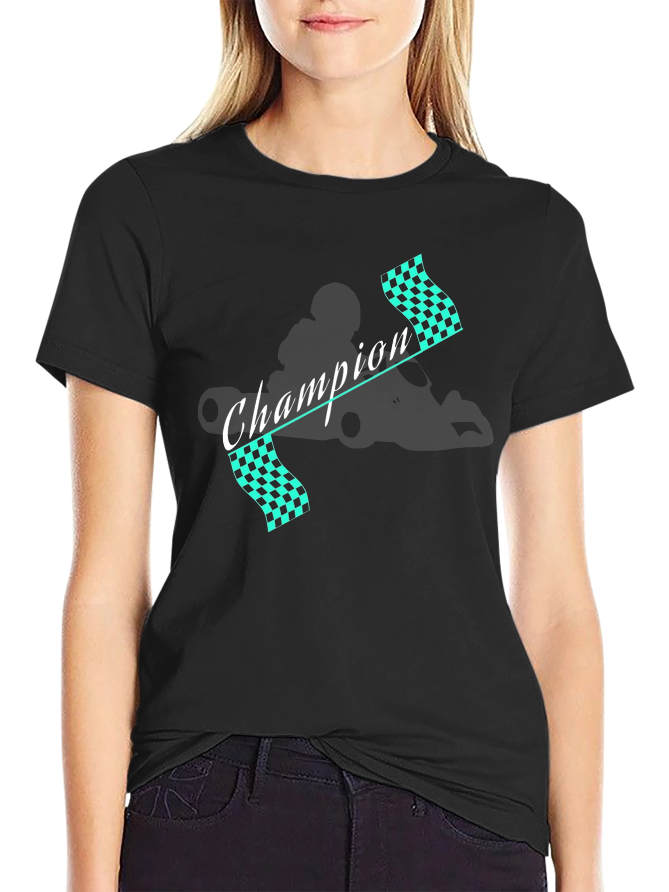 Camiseta Champion Racing Negra Algodón Hombre